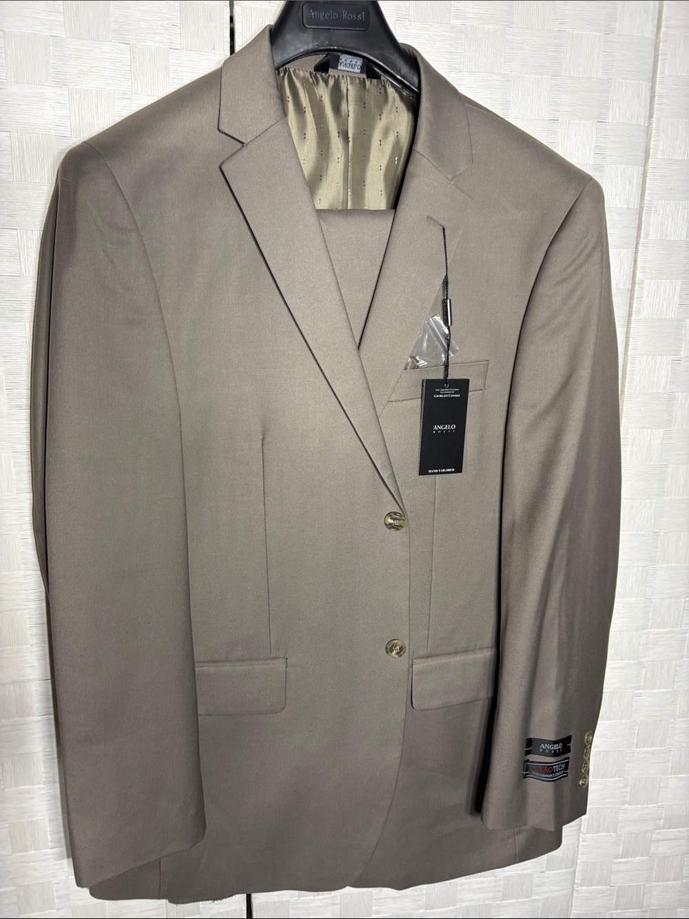 Angelo Rossi Taupe Sport Coat - Modern Two-Button Blazer